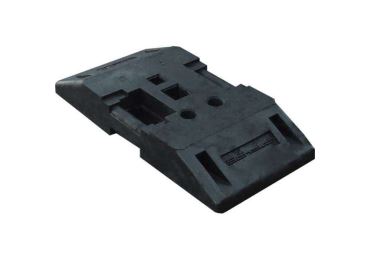Fuß für mobile Straßensperre EURO2|3, schwarz, recyceltes Gummi, 28kg, 800×400×120mm